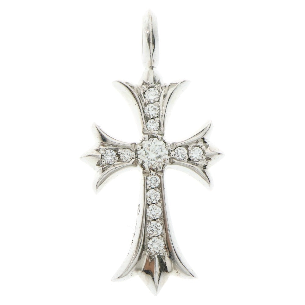 CHROME HEARTS(クロムハーツ) 18KWG TNY CRSF P/DIA タイニーファットクロス PAVEダイヤ ペンダントトップ ホワイトゴールド BCA008