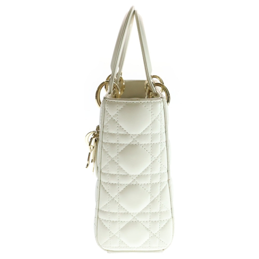 Christian Dior(クリスチャンディオール) LADY DIOR レディディオール カナージュ スモール 2WAYショルダーバッグ ハンドバッグ レディース 88-MA-0252 ホワイト