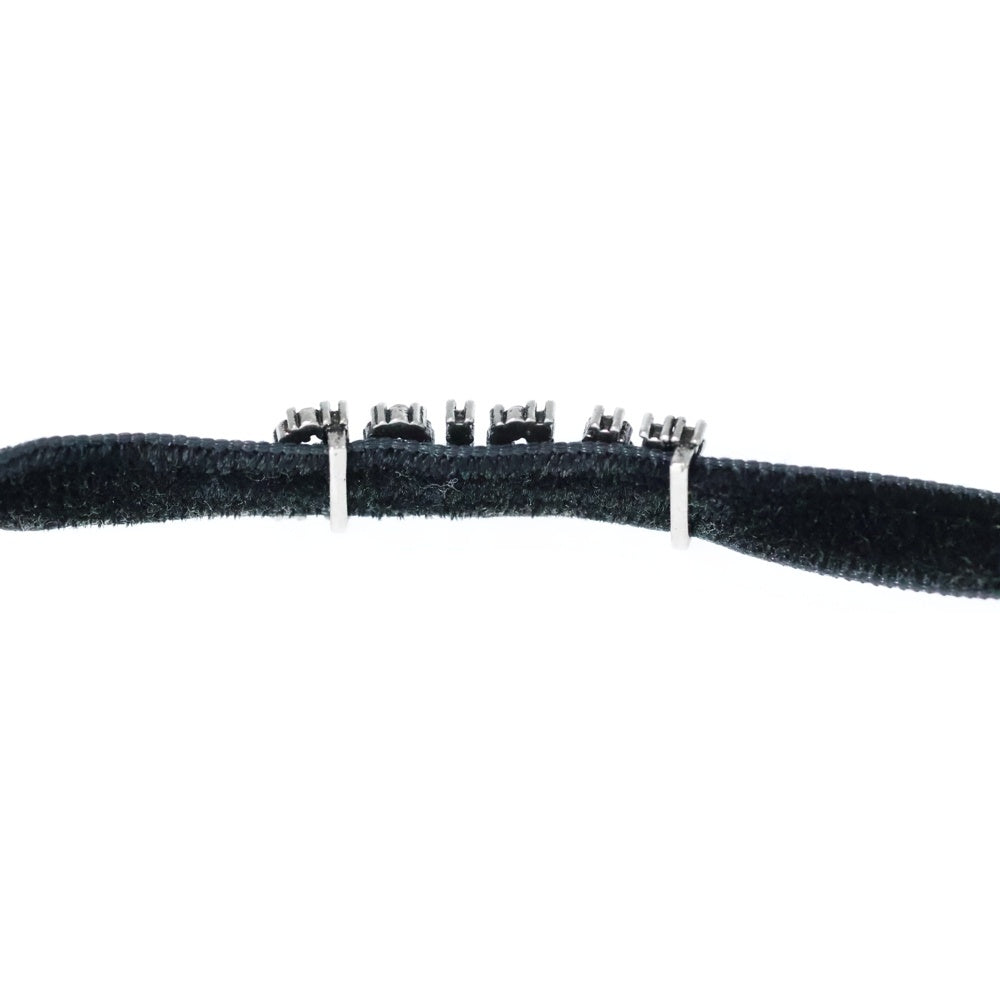Christian Dior(クリスチャンディオール) J'ADIOR ラインストーン ベロア チョーカー ブラック