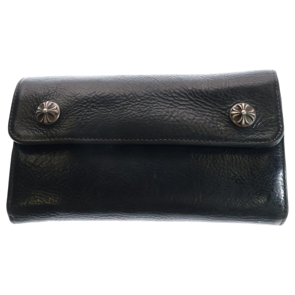 CHROME HEARTS(クロムハーツ) WAVE ウェーブ レザーウォレット 財布 ブラック BCA374