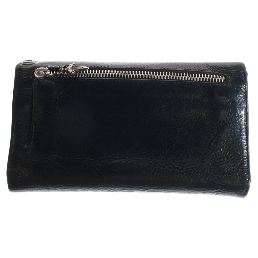 CHROME HEARTS(クロムハーツ) WAVE ウェーブ レザーウォレット 財布 ブラック BCA374