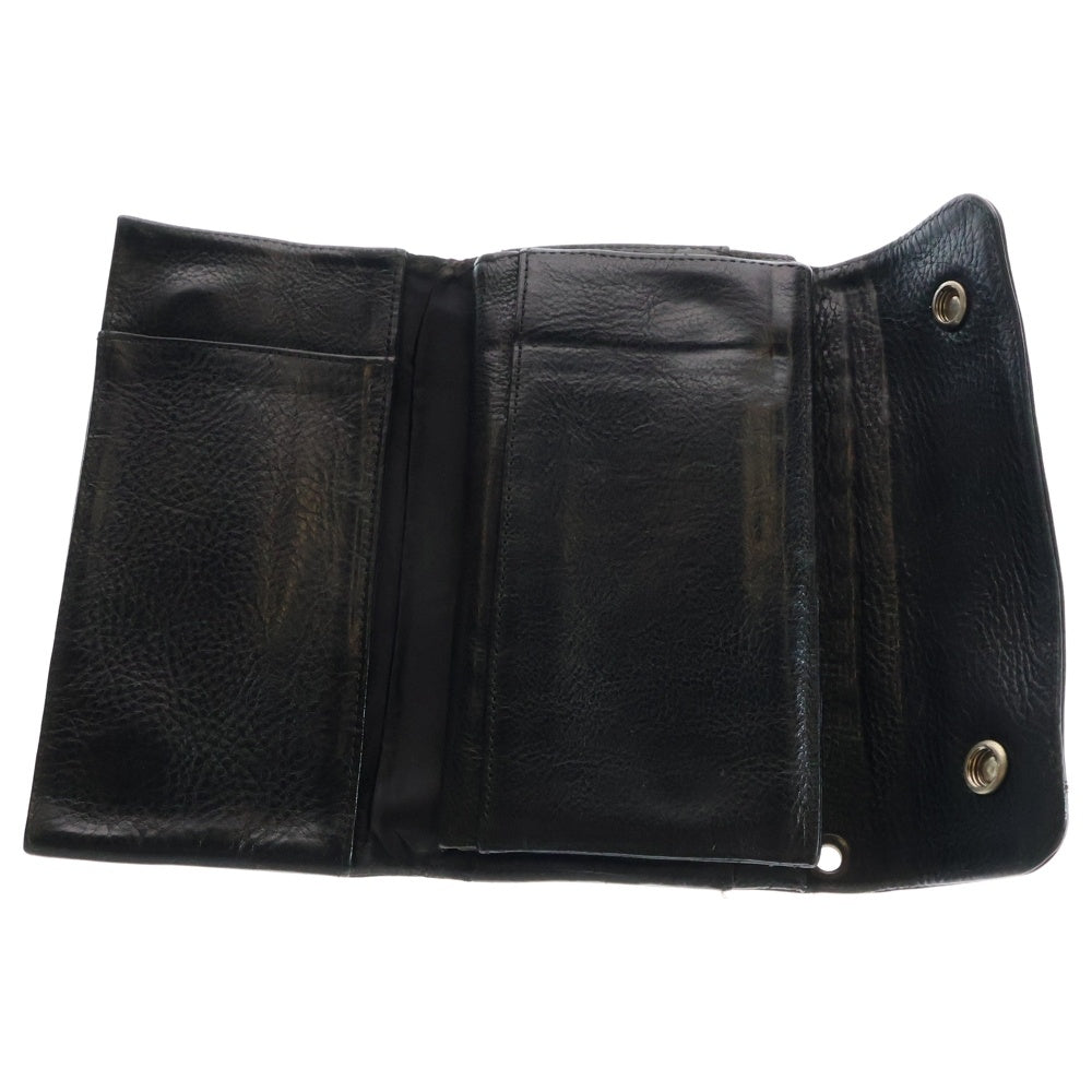 CHROME HEARTS(クロムハーツ) WAVE ウェーブ レザーウォレット 財布 ブラック BCA374
