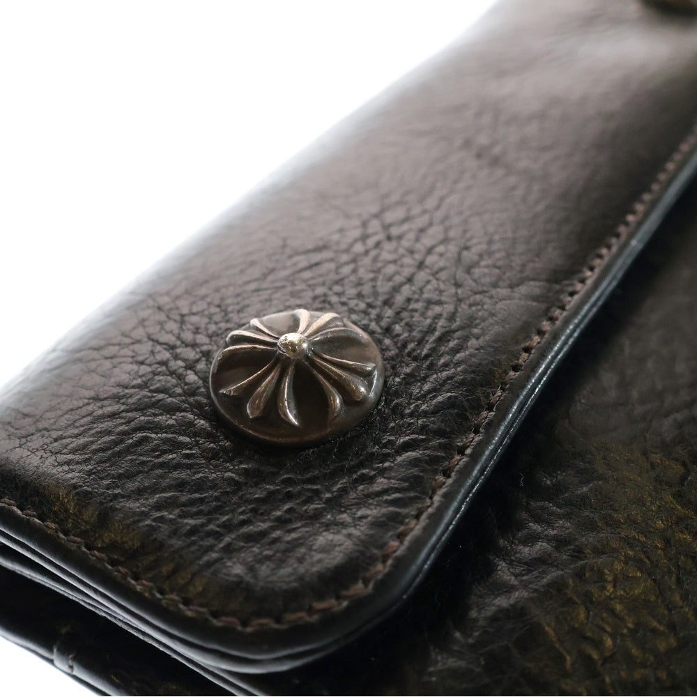 CHROME HEARTS(クロムハーツ) WAVE ウェーブ レザーウォレット 財布 ブラック BCA374