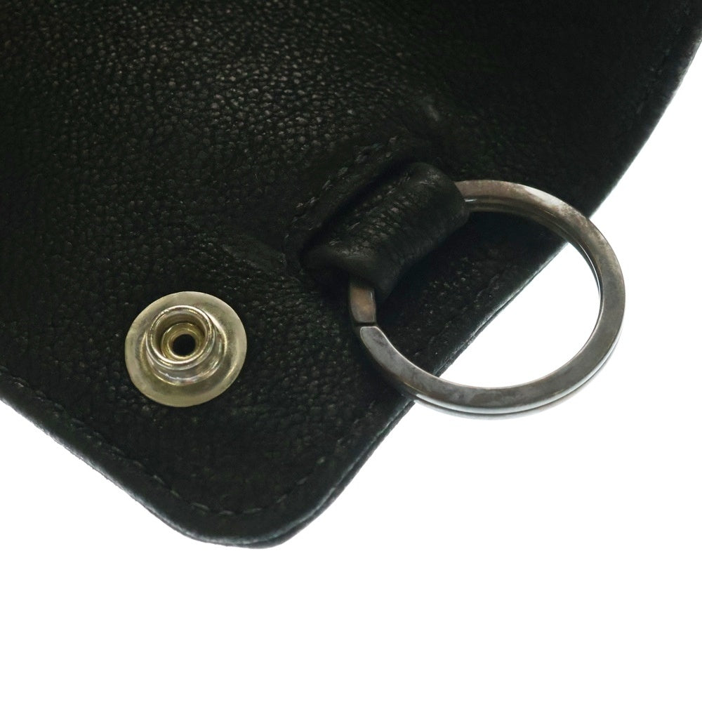 CHROME HEARTS(クロムハーツ) KEY CASE キーケース クロスボールボタン デストロイレザーキーケース ブラック