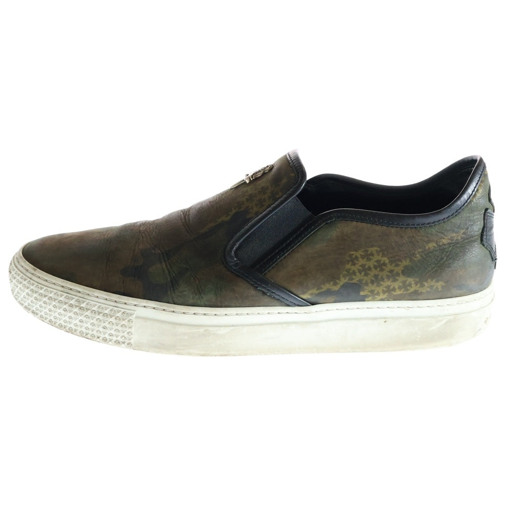 CHROME HEARTS(クロムハーツ) SLIP ON BLK CALF スリッポン CHプラスレザーパッチダガー付レザースリッポン