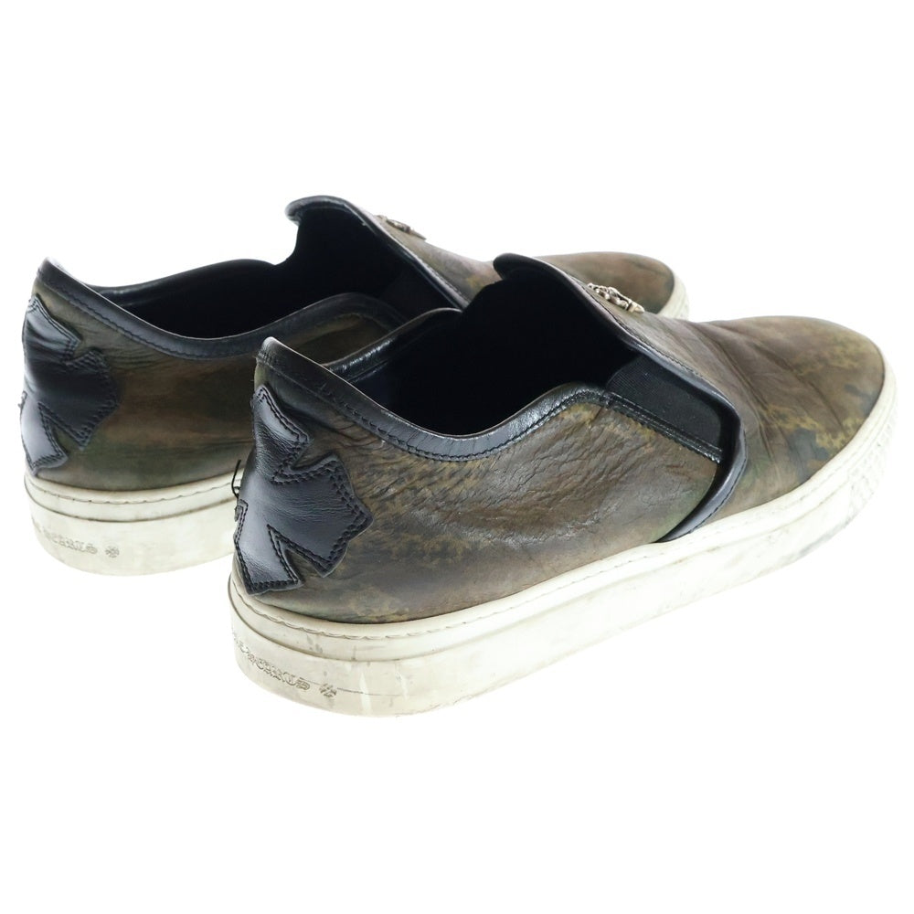 CHROME HEARTS(クロムハーツ) SLIP ON BLK CALF スリッポン CHプラスレザーパッチダガー付レザースリッポン