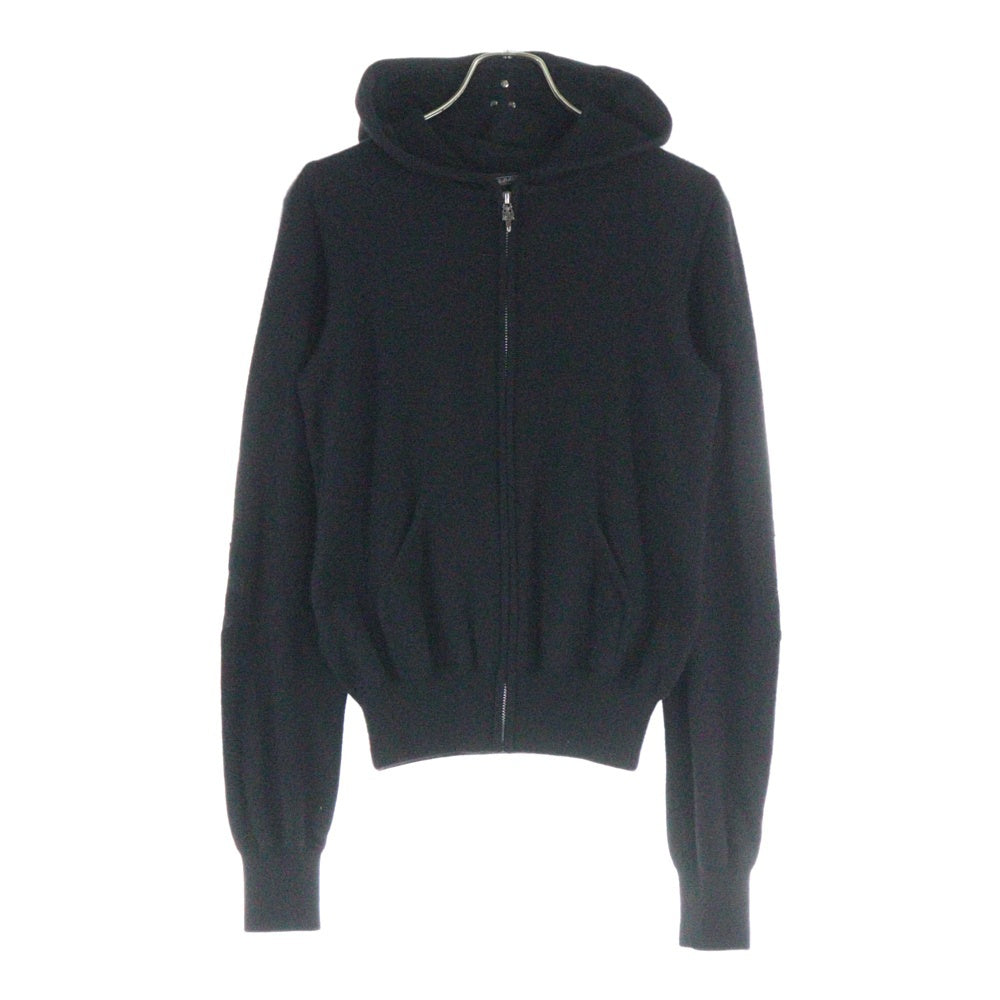 CHROME HEARTS(クロムハーツ) CHフレア装飾 フレアパッチ付き カシミアジップパーカー ブラック