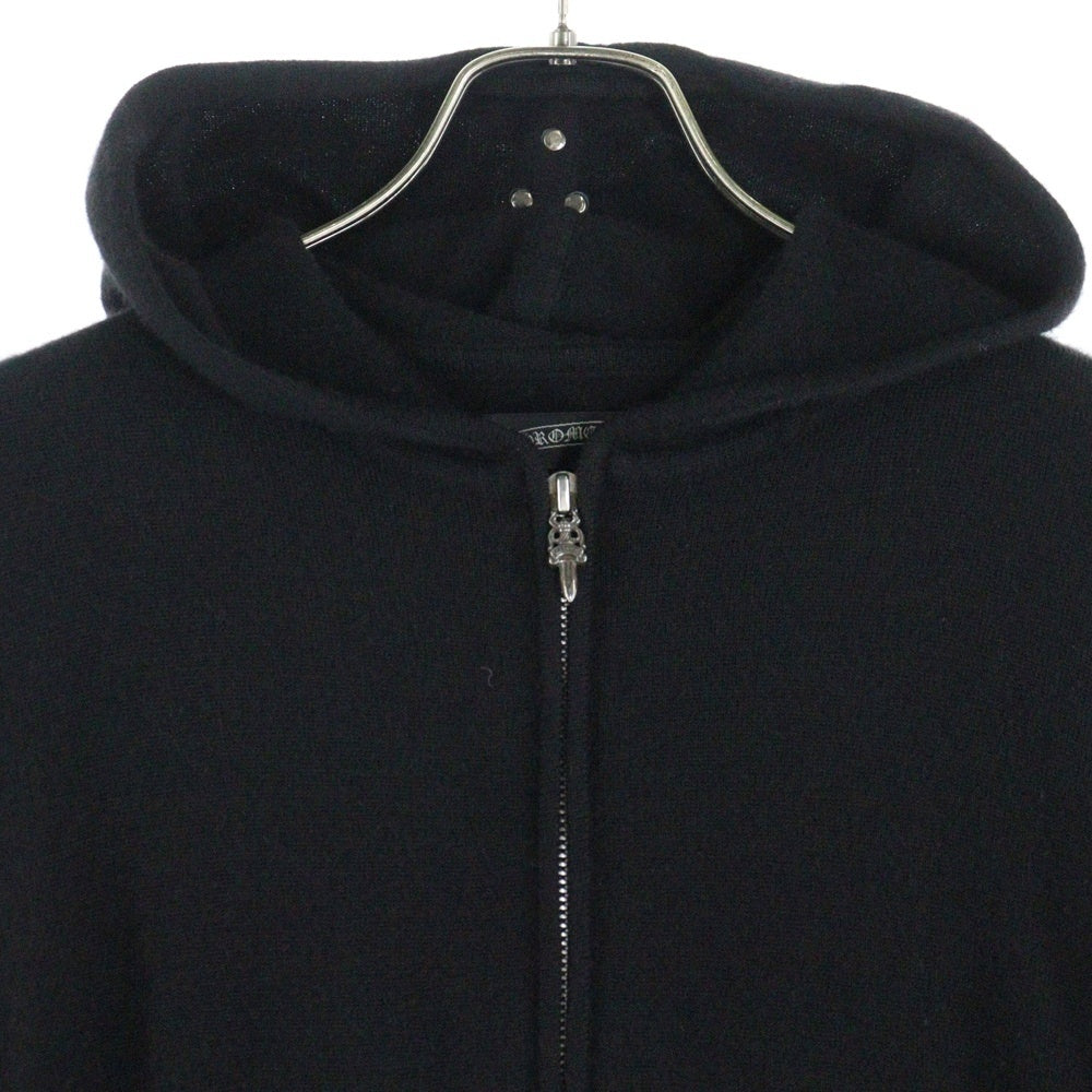 CHROME HEARTS(クロムハーツ) CHフレア装飾 フレアパッチ付き カシミアジップパーカー ブラック