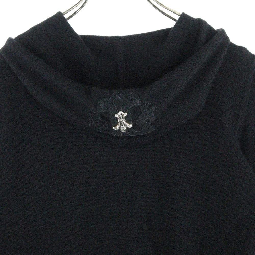 CHROME HEARTS(クロムハーツ) CHフレア装飾 フレアパッチ付き カシミアジップパーカー ブラック