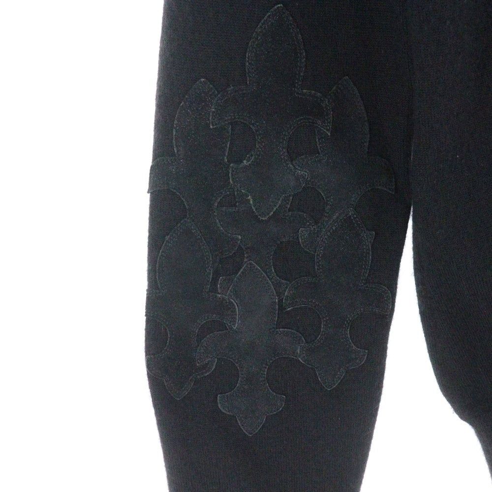 CHROME HEARTS(クロムハーツ) CHフレア装飾 フレアパッチ付き カシミアジップパーカー ブラック