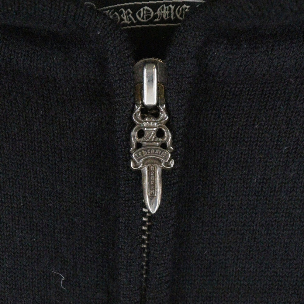 CHROME HEARTS(クロムハーツ) CHフレア装飾 フレアパッチ付き カシミアジップパーカー ブラック