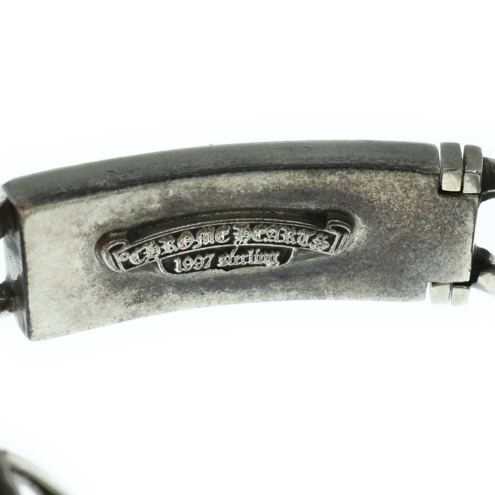 CHROME HEARTS(クロムハーツ) ID FLORAL CRS フローラルクロスIDファンシーリンク ブレスレット 13LINK シルバー BCA166