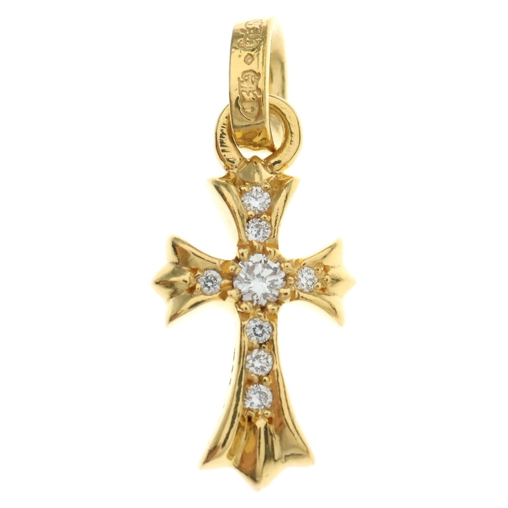 CHROME HEARTS(クロムハーツ) 22K CRS BBYFAT P/DIA ベイビーファットクロス PAVEダイヤ ペンダントトップ ゴールド BCA035