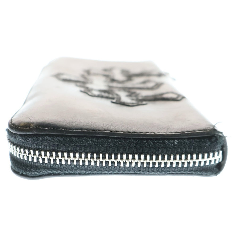 CHROME HEARTS(クロムハーツ) REC F ZIP 3クロス ラウンドジップレザーウォレット 財布 ブラック BCA368