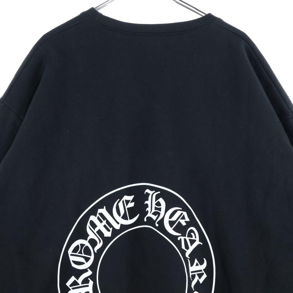 CHROME HEARTS(クロムハーツ) Horseshoe L/S Sweatshirt ホースシュープリント 袖フローラル スウェット ブラック