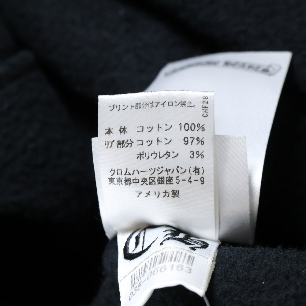 CHROME HEARTS(クロムハーツ) Horseshoe L/S Sweatshirt ホースシュープリント 袖フローラル スウェット ブラック