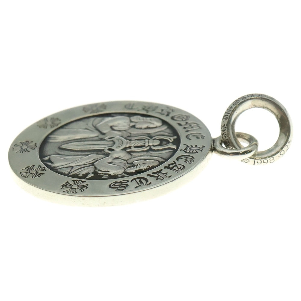 CHROME HEARTS(クロムハーツ) CHRM ANGL MDL LRG エンジェルメダルチャーム ラージ シルバーネックレストップ