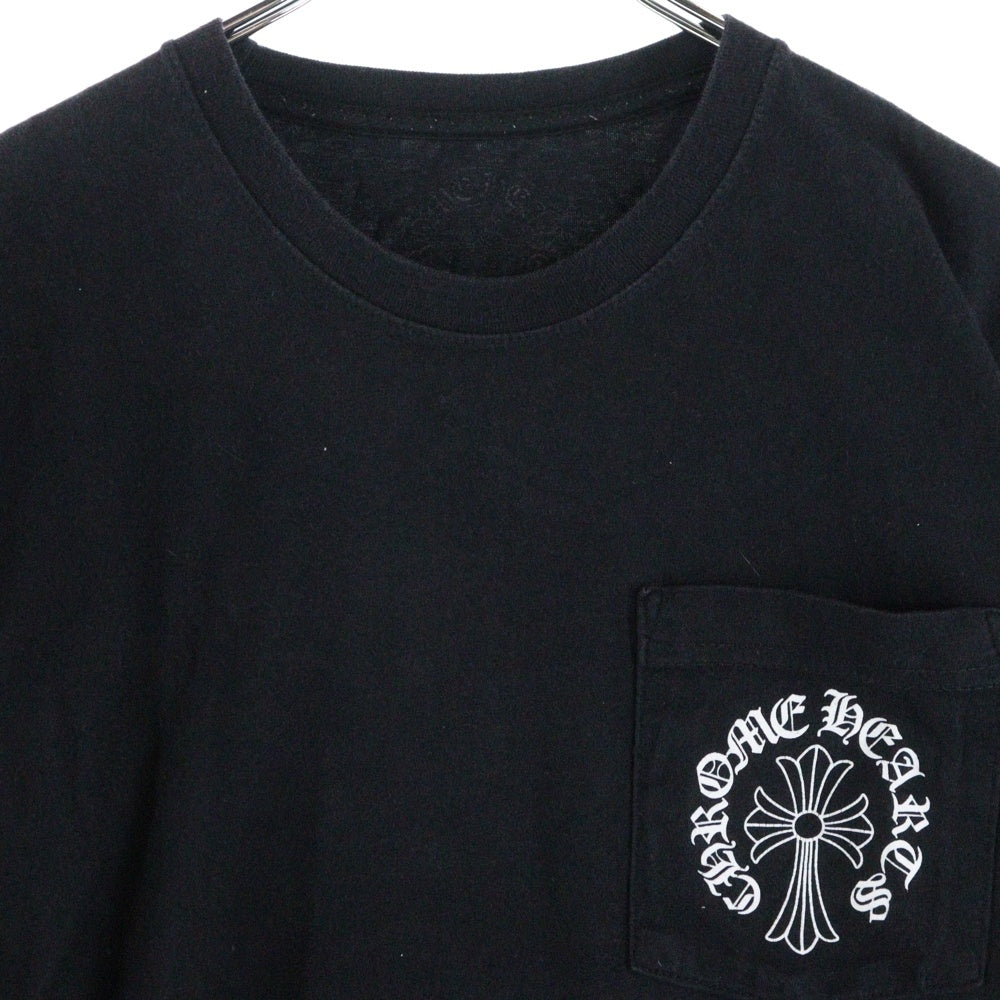 CHROME HEARTS(クロムハーツ) OLD CRS PRINT S/S Tee オールド クロス プリント 半袖ポケットTシャツ カットソー ブラック