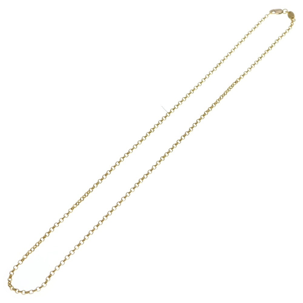 CHROME HEARTS(クロムハーツ) 22K NECKCHAIN R18 ロールチェーンネックレス 18inch ゴールド BCA010