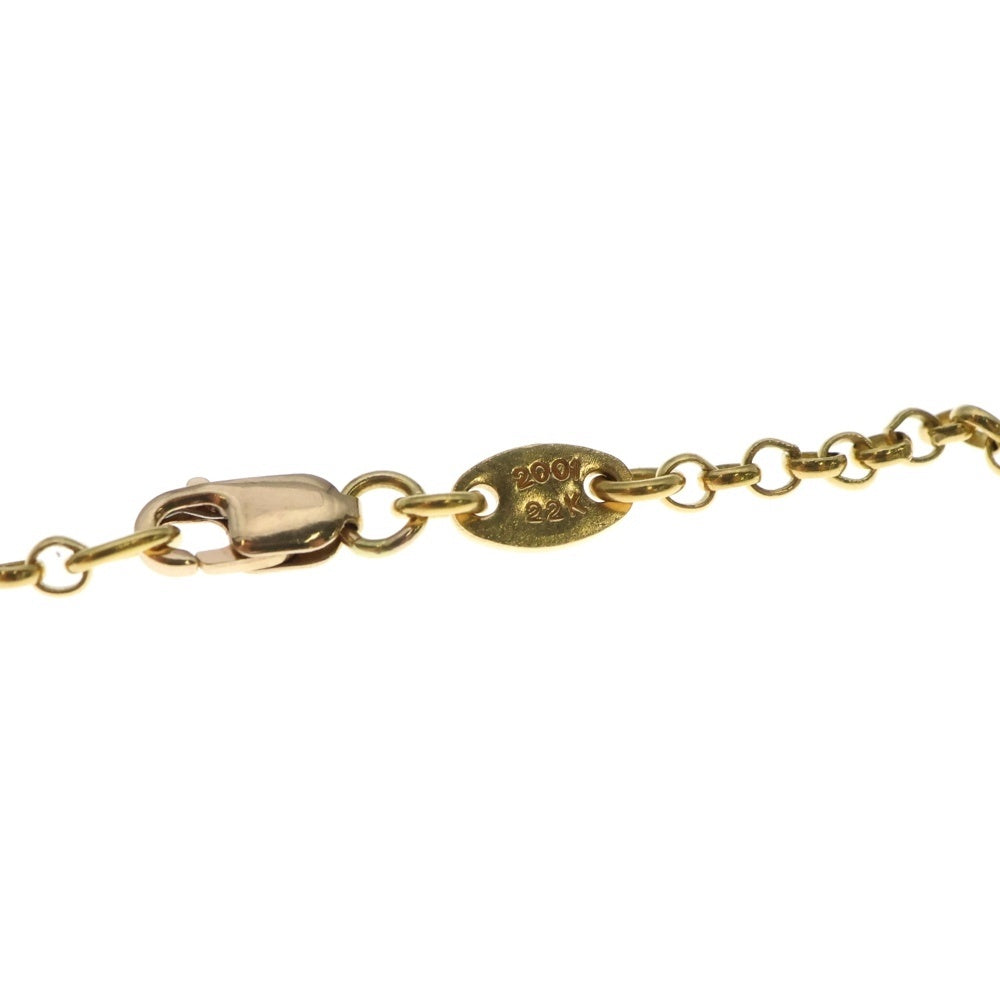 CHROME HEARTS(クロムハーツ) 22K NECKCHAIN R18 ロールチェーンネックレス 18inch ゴールド BCA010