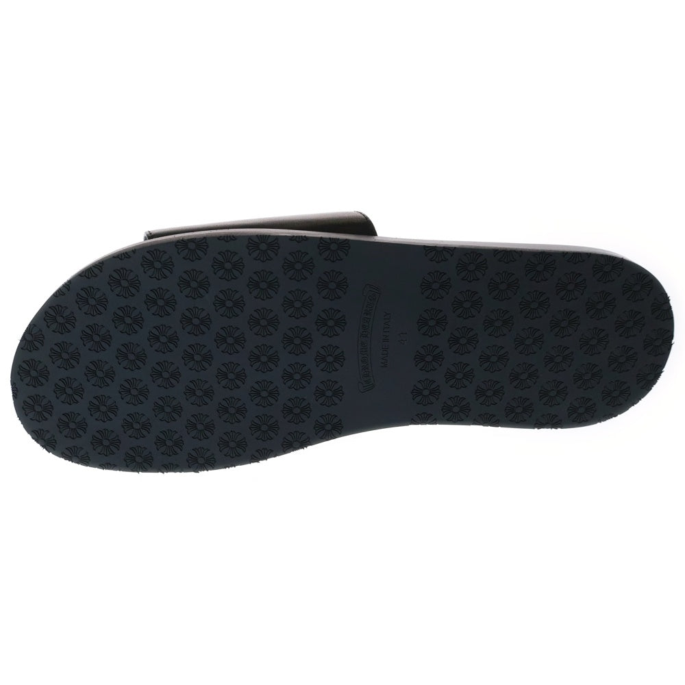 【新品】クロムハーツ CHプラスパッチ レザー スライドサンダル 39 ブラック CHROME HEARTS(クロムハーツ) CH SLIDE LEATHER CHプラスパッチ