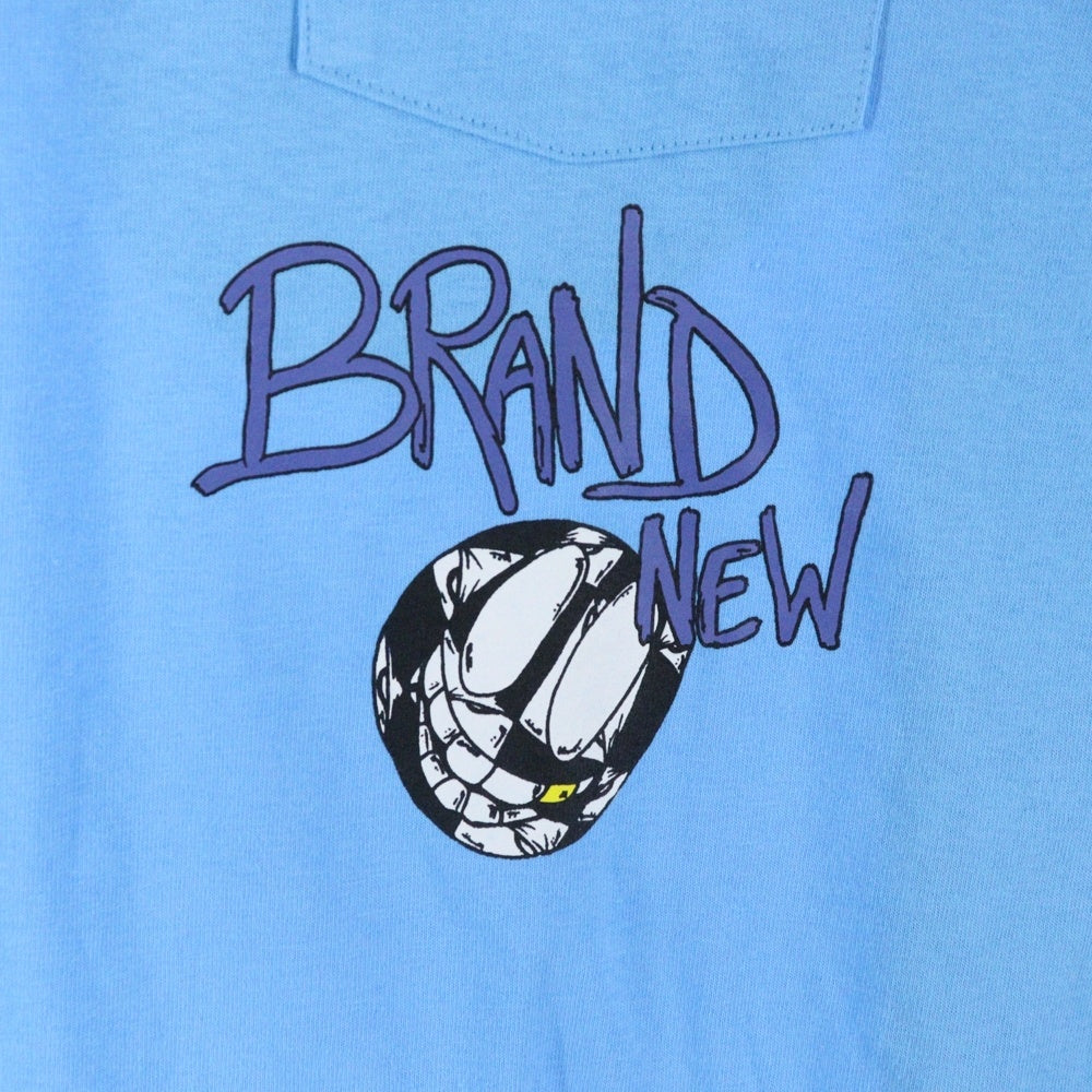 CHROME HEARTS(クロムハーツ) ×MATTY BOY BRAIN NEW L/S TEE ×マッティボーイ ブレインニュー クルーネック長袖Tシャツカットソー ロングスリーブ ロンT ブルー