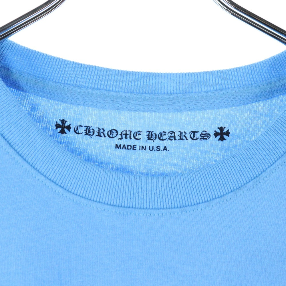 CHROME HEARTS(クロムハーツ) ×MATTY BOY BRAIN NEW L/S TEE ×マッティボーイ ブレインニュー クルーネック長袖Tシャツカットソー ロングスリーブ ロンT ブルー