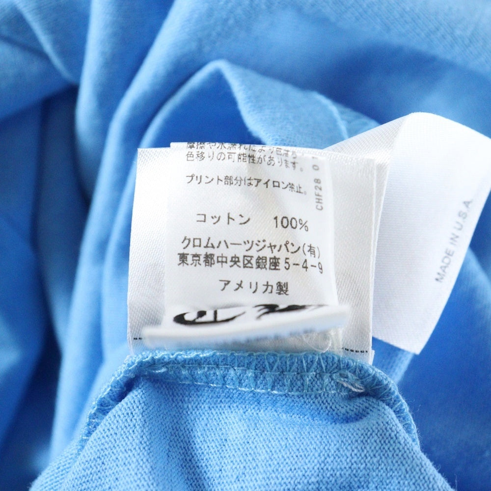 CHROME HEARTS(クロムハーツ) ×MATTY BOY BRAIN NEW L/S TEE ×マッティボーイ ブレインニュー クルーネック長袖Tシャツカットソー ロングスリーブ ロンT ブルー