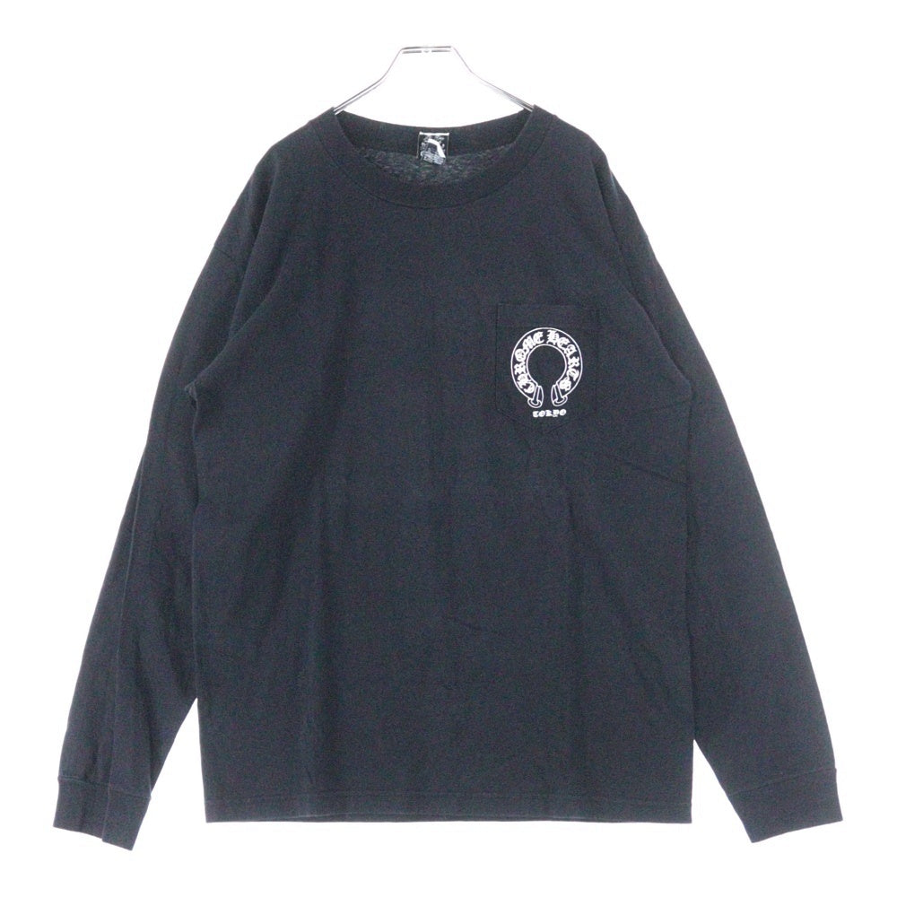 CHROME HEARTS(クロムハーツ) OLD BACK CROSS TEE TOKYO オールド バッククロス 東京 長袖ポケットTシャツ カットソー ブラック