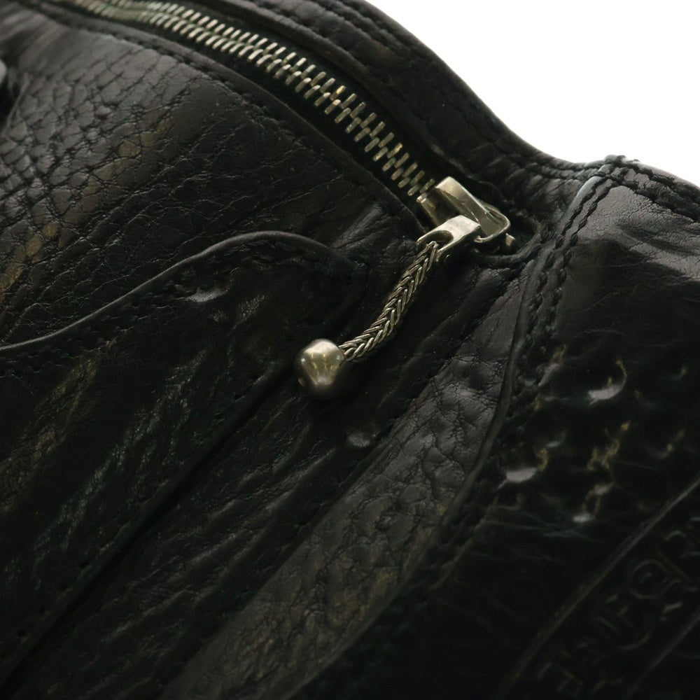 CHROME HEARTS(クロムハーツ) 3FOLD 3フォールド ハートボタン レザーウォレット 財布 ブラック