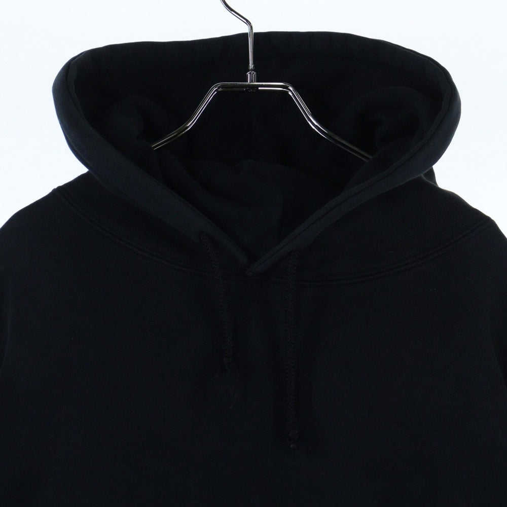 CHROME HEARTS(クロムハーツ) OLD HORSESHOE HOODIE オールド ホースシュー 袖フローラルプリント サーマル裏地 ダガー プルオーバーパーカー ブラック