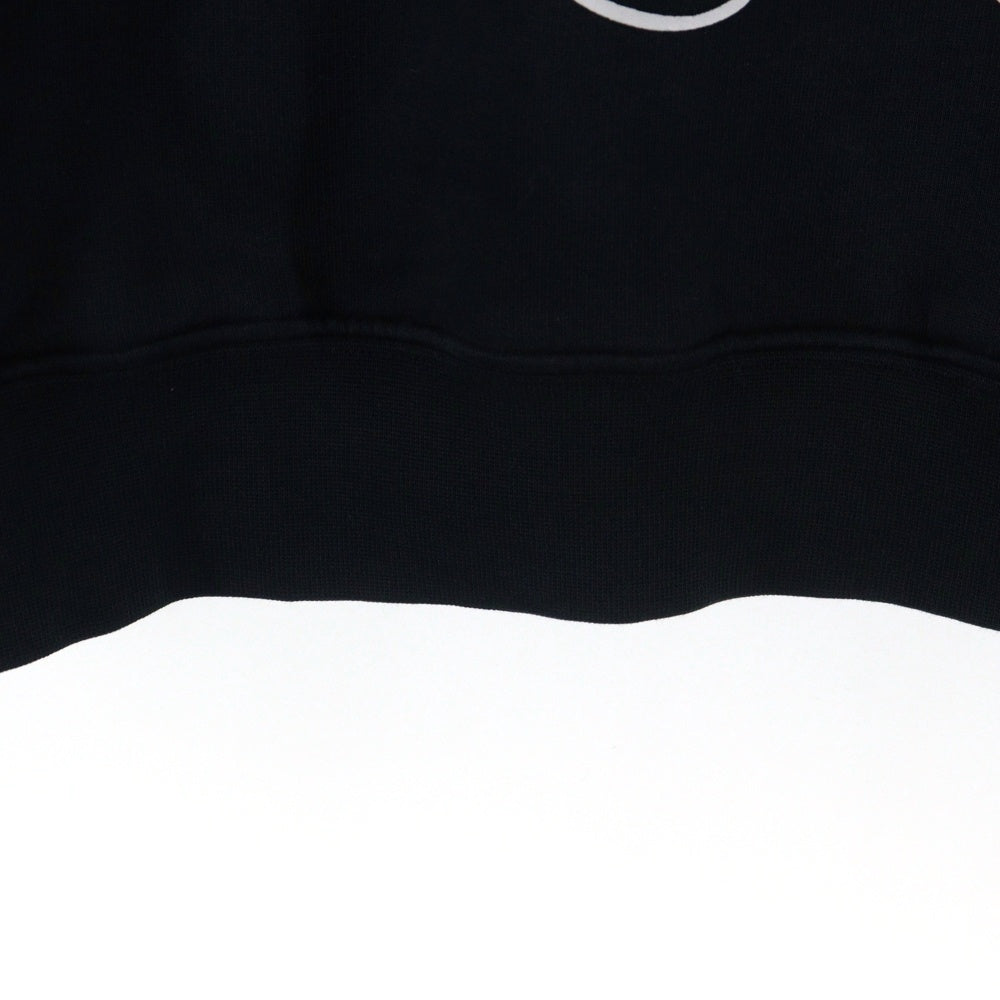CHROME HEARTS(クロムハーツ) OLD HORSESHOE HOODIE オールド ホースシュー 袖フローラルプリント サーマル裏地 ダガー プルオーバーパーカー ブラック