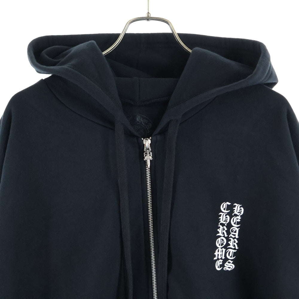 CHROME HEARTS(クロムハーツ) SWTSHRT HD ZIP アームロゴプリントジップアップパーカー