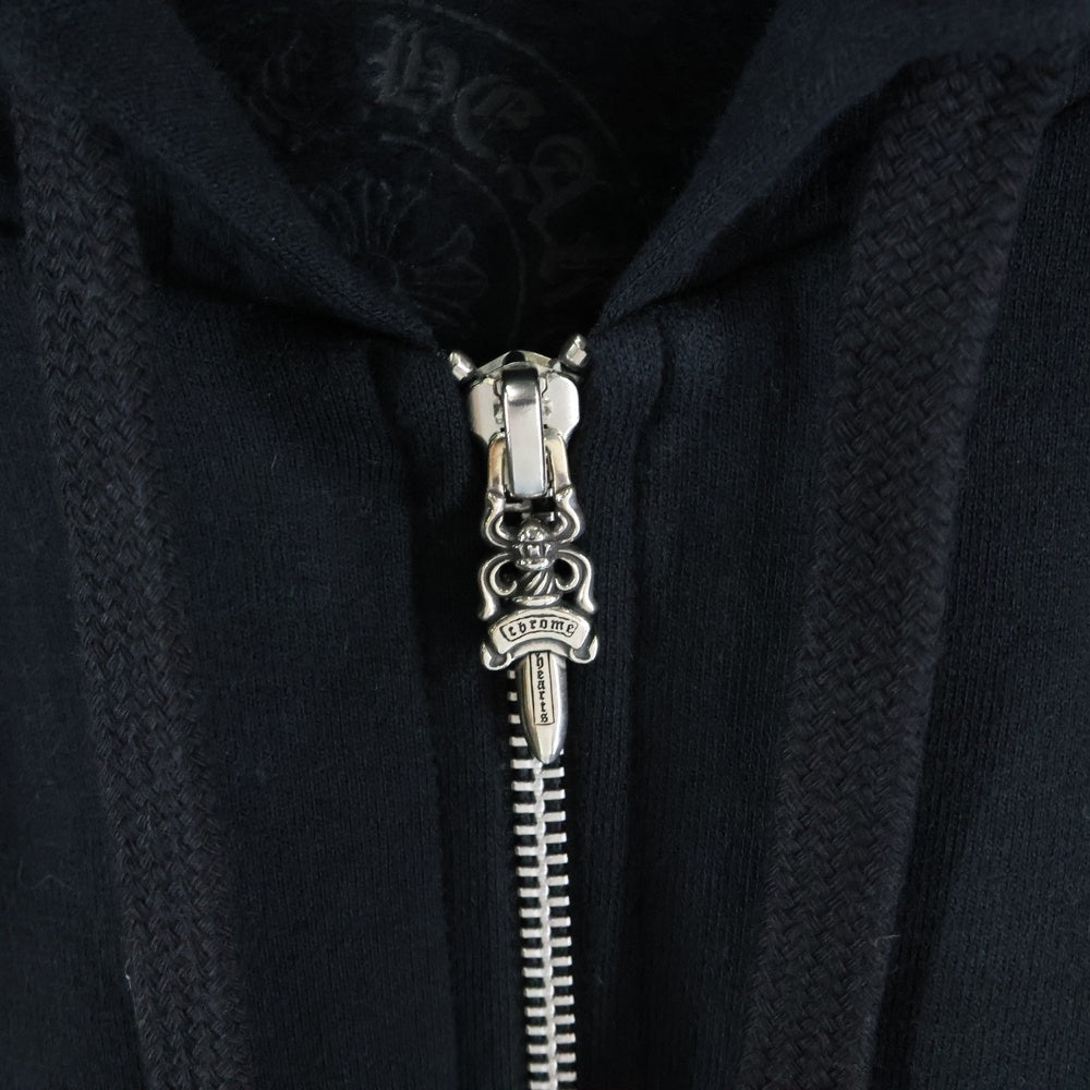 CHROME HEARTS(クロムハーツ) SWTSHRT HD ZIP アームロゴプリントジップアップパーカー