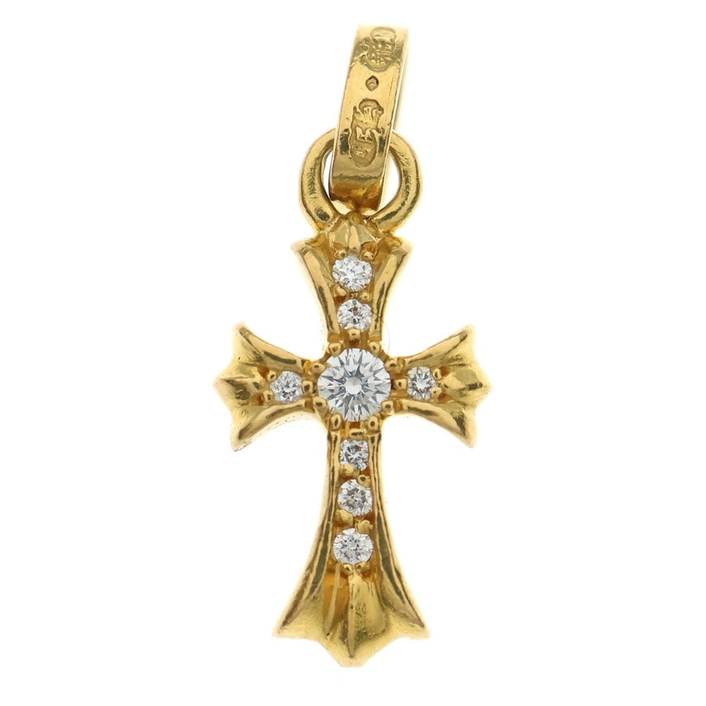 CHROME HEARTS(クロムハーツ) 22K CRS BBYFAT P/DIA ベイビーファットクロス PAVEダイヤ ペンダントトップ ゴールド BCA035