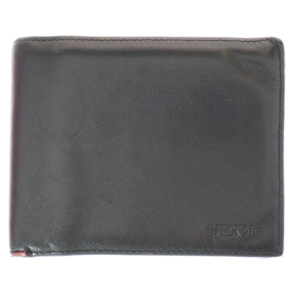 TUMI(トゥミ) 二つ折り財布 無地 レザー ブラック 04505