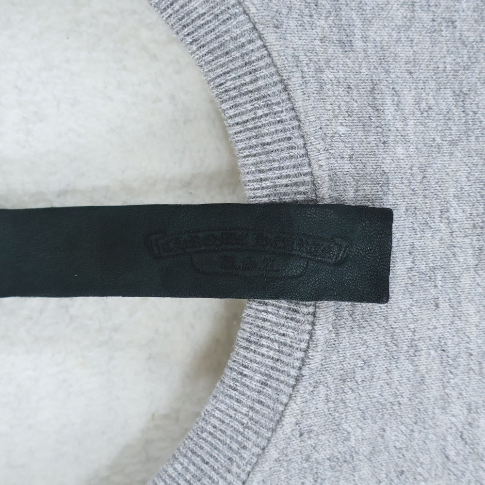 CHROME HEARTS(クロムハーツ) Y NOT Cemetery Cross Leather Patch Sweat Tee セメタリークロスパッチ 半袖スウェットTシャツ グレー