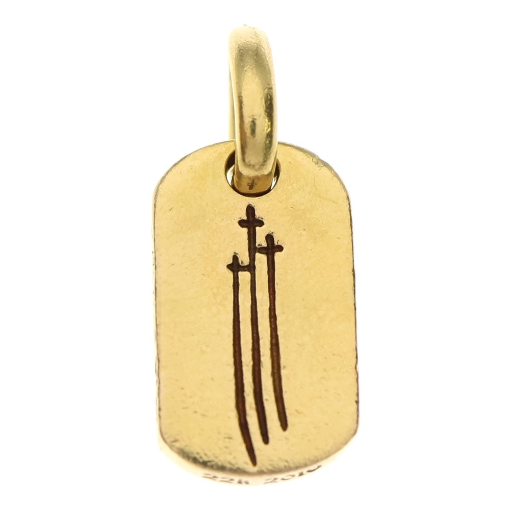 CHROME HEARTS(クロムハーツ) 22K DT TNY RS3 RS3クロスタイニードッグタグ ペンダントトップ ゴールド