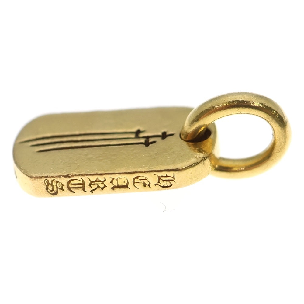 CHROME HEARTS(クロムハーツ) 22K DT TNY RS3 RS3クロスタイニードッグタグ ペンダントトップ ゴールド