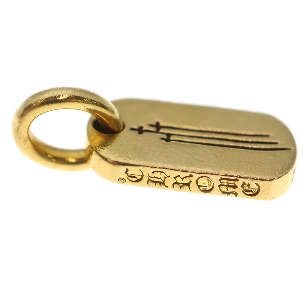 CHROME HEARTS(クロムハーツ) 22K DT TNY RS3 RS3クロスタイニードッグタグ ペンダントトップ ゴールド