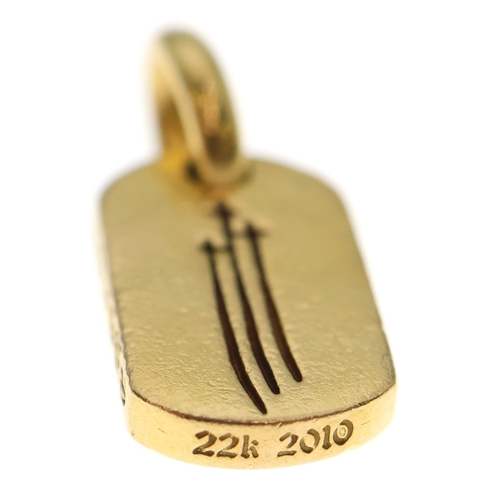 CHROME HEARTS(クロムハーツ) 22K DT TNY RS3 RS3クロスタイニードッグタグ ペンダントトップ ゴールド