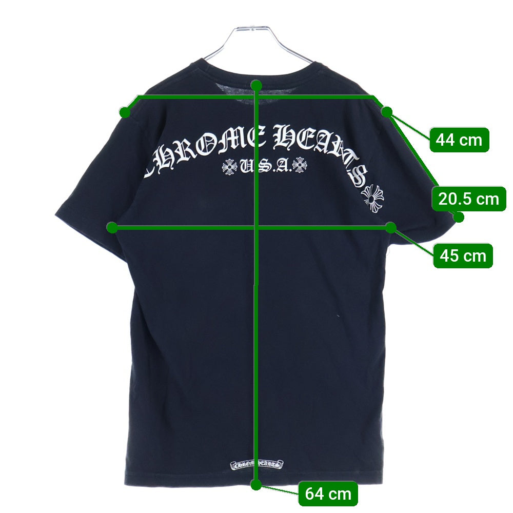 CHROME HEARTS(クロムハーツ) USA Logo S/S TEE スクロールロゴプリントクルーネック半袖Tシャツ ブラック