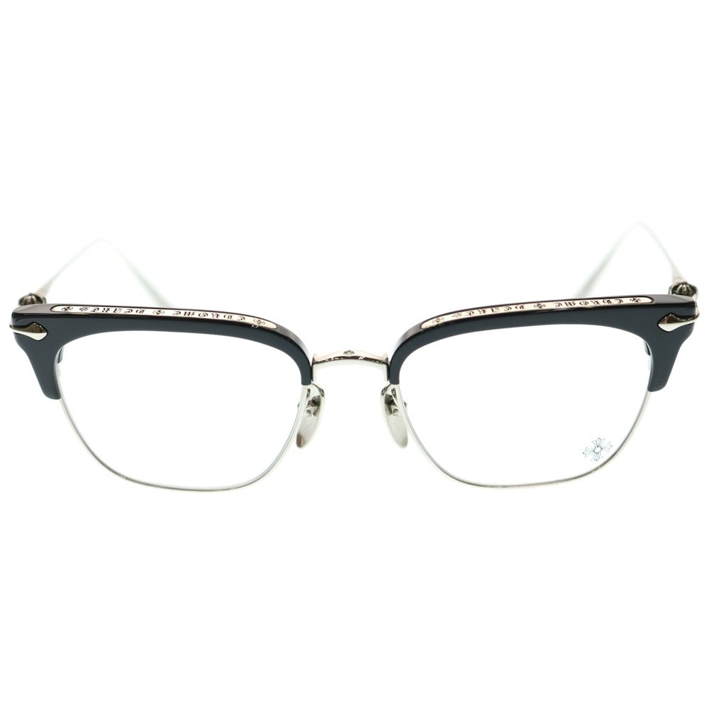CHROME HEARTS(クロムハーツ) 54□19 148 SLUNTRADICTION クロスボールハーフリムスクエア眼鏡