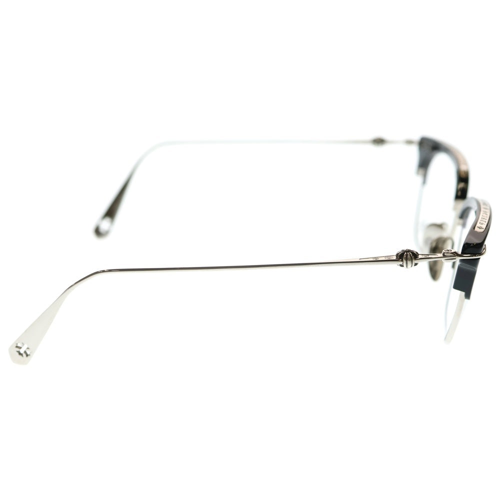 CHROME HEARTS(クロムハーツ) 54□19 148 SLUNTRADICTION クロスボールハーフリムスクエア眼鏡