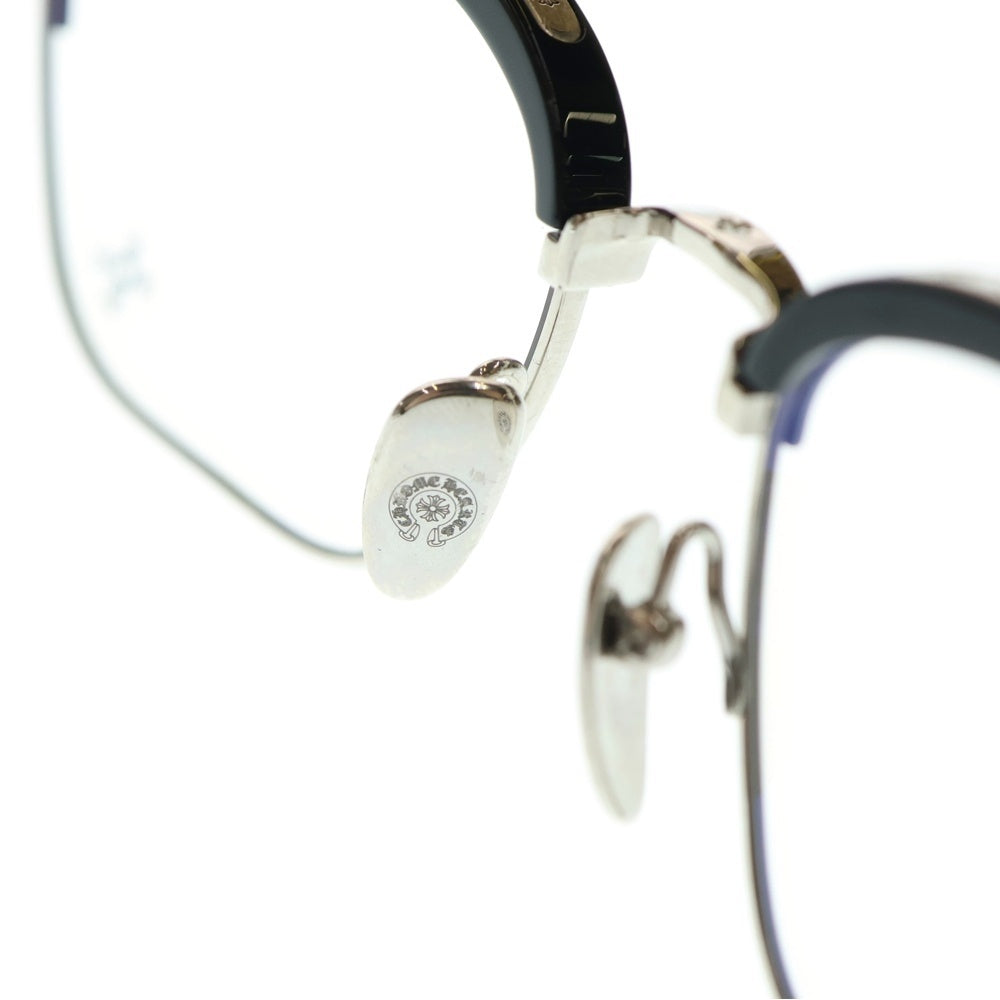 CHROME HEARTS(クロムハーツ) 54□19 148 SLUNTRADICTION クロスボールハーフリムスクエア眼鏡