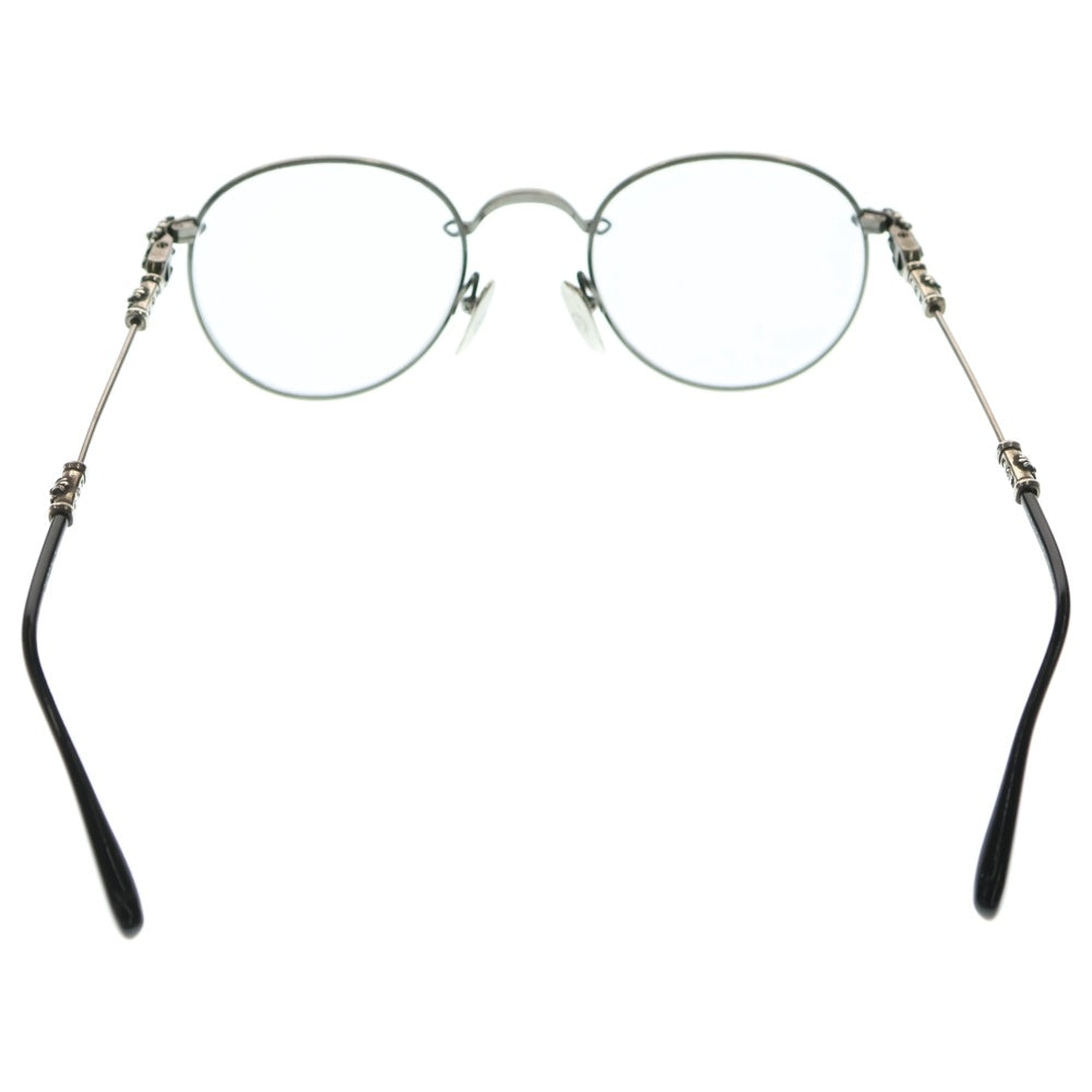 CHROME HEARTS(クロムハーツ) 49□22-145 BUBBA-A クロステンプルメタルフレームラウンド眼鏡