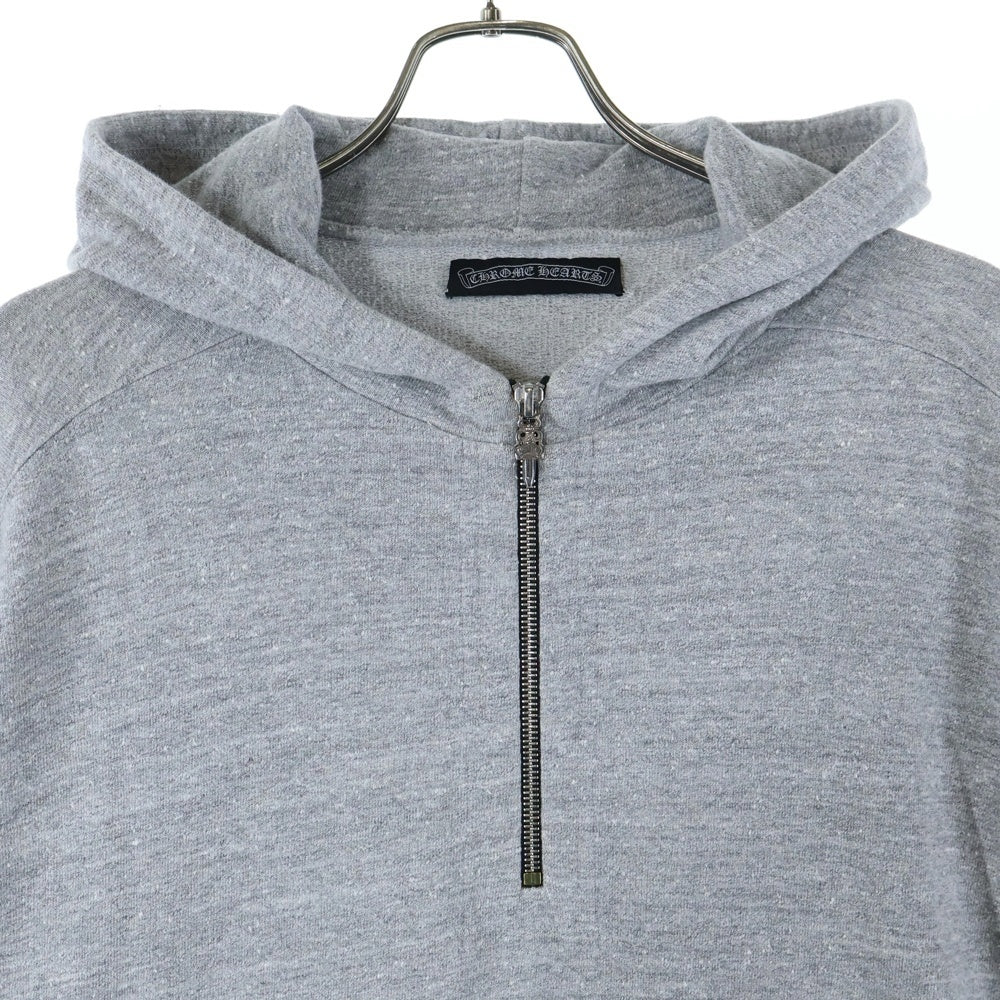 CHROME HEARTS(クロムハーツ) SWTSHRT HD ZIP 袖クロスパッチ付ハーフジップパーカー