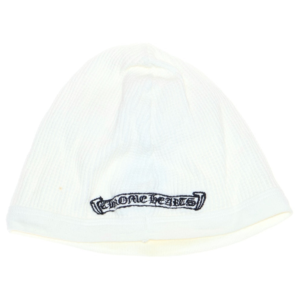 CHROME HEARTS(クロムハーツ) THERMAL BEANIE ダガー刺繍サーマルニット帽子 ホワイト