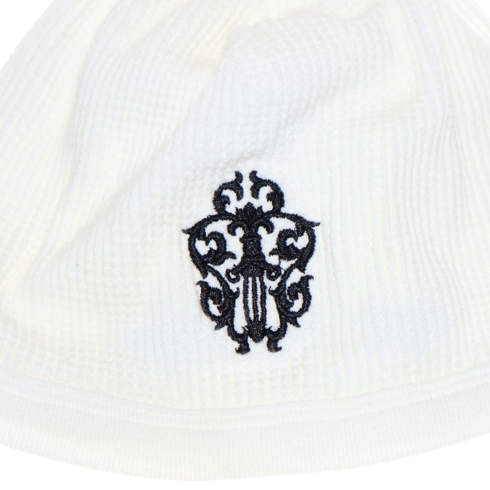 CHROME HEARTS(クロムハーツ) THERMAL BEANIE ダガー刺繍サーマルニット帽子 ホワイト