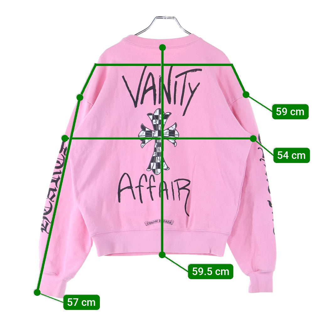 CHROME HEARTS(クロムハーツ) ×MATTY BOY Vanity Affair マッティボーイ バニティー アフェア ロングスリーブ 長袖スウェット ピンク